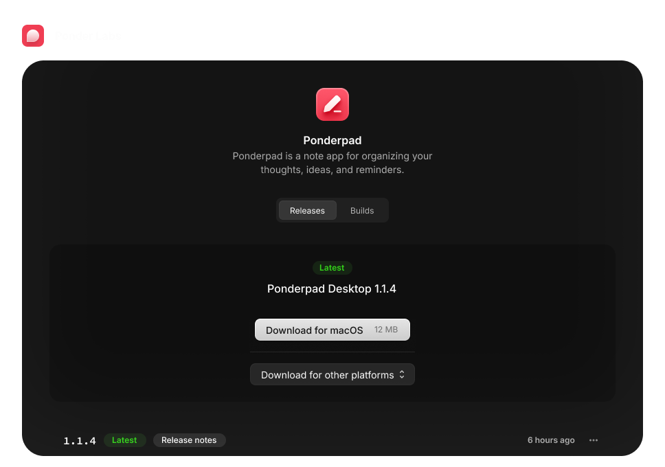 Public download pages